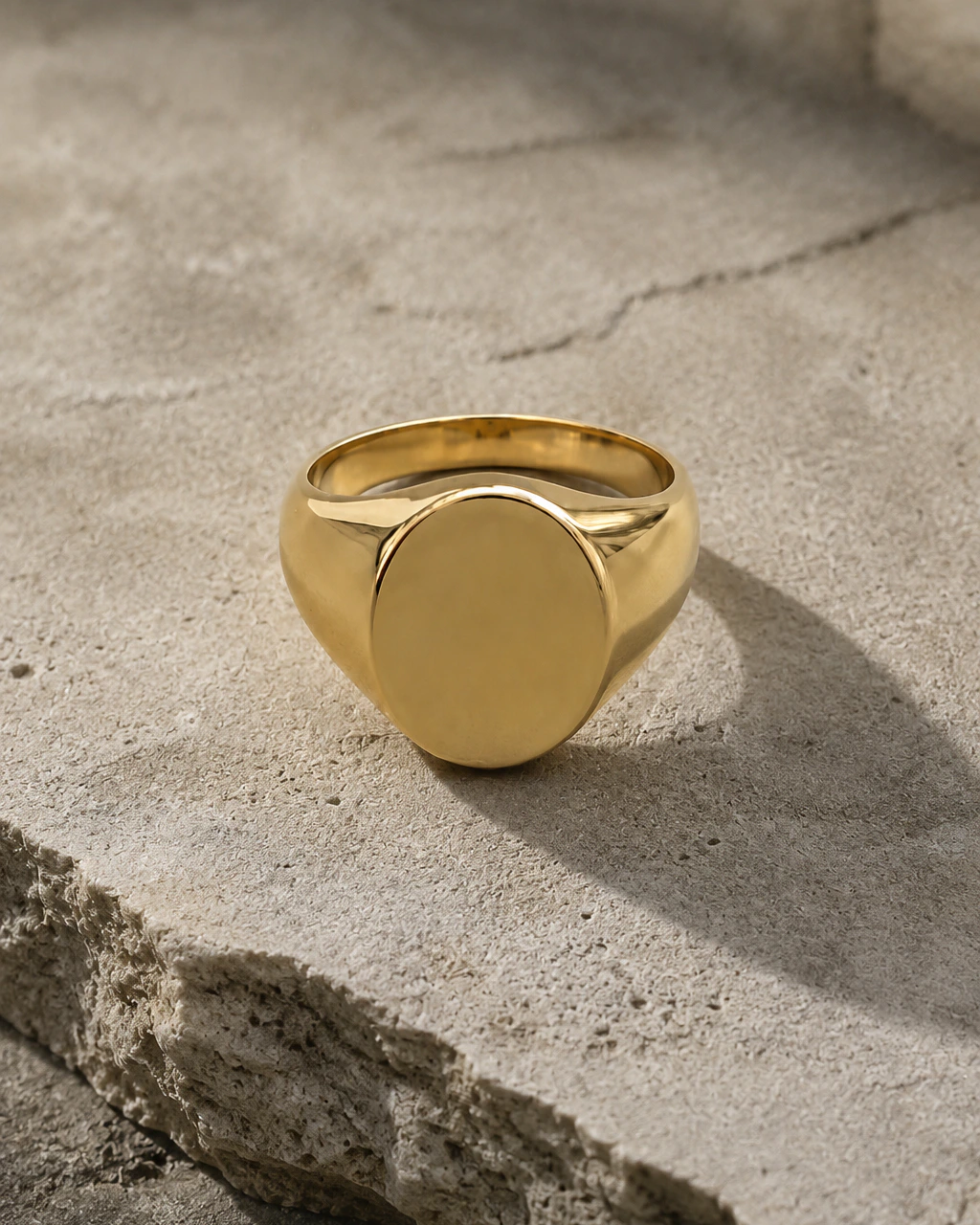 The same signet ring in the Natural Stone scene, AI-generated example