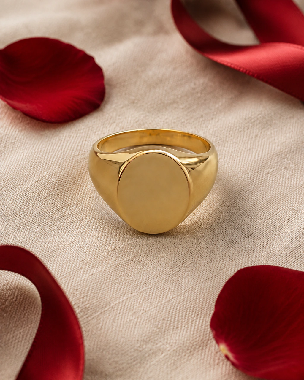 The same signet ring in the Valentine's Day scene, AI-generated example